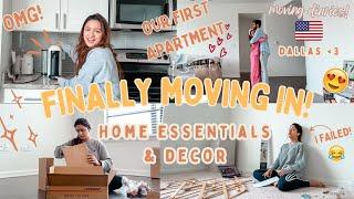 *finally* MOVING into our FIRST Apartment in Dallas  Unboxing Home Essentials & Decor|The FINALE 