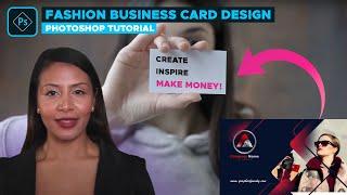 Fashion Business Card Template - ADOBE PHOTOSHOP TUTORIAL