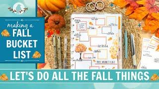 Making a Fall Bucket List for My Planner | Woodland Fall Stickers | Happy Planner