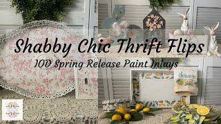 Shabby Chic Thrift Flips Using IOD Spring Release Paint Inlays