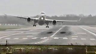 Crosswind Blows Plane Off The Runway