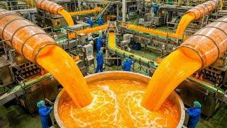How Millions of Liters of Orange Juice Are Made in a Factory | Step-by-Step Process