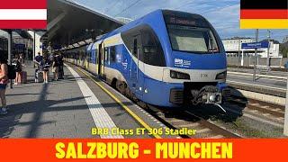 Cab Ride Salzburg - Munich (Austria & Germany) train driver's view 4K