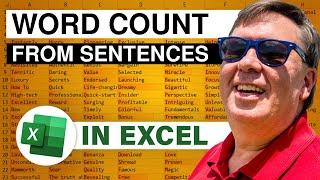 Excel - Analyzing Word Usage In Excel With Thousands Of Phrases - Episode 1460