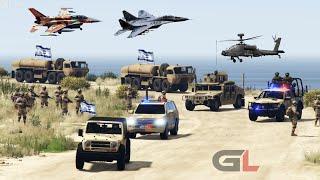 Irani MiG-29 Fighter Jets & Helicopters Attack to  Destroy Military Convoy - GTA 5