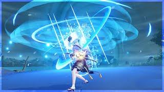 So satisfying Ayaka's charge attack | Genshin Impact