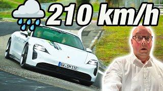 Nürburgring Nordschleife im Regen: Porsche Taycan GTS bei 210 km/h!