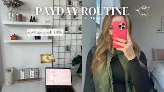 Budget my paycheck with me: payday routine as a nurse 