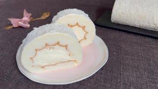 How to make a swiss roll cake ? Coconut Swiss Roll