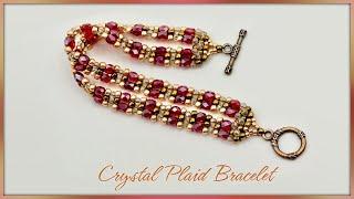 Easy Crystal Plaid Bracelet Tutorial