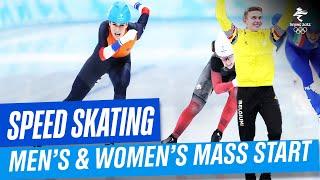 Speed Skating - Men's & Women's Mass Start | Full Replay | #Beijing2022