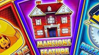 $75 Bet Mansion Feature on High Limit Huff N More Puff, Insane Jackpot