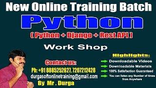 Python Tutorial || Python Online Work Shop ||  Demo - 1 || by Durga Sir