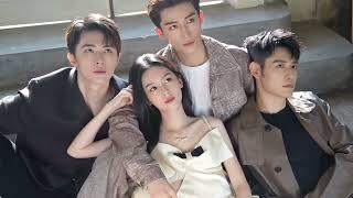 Haha Zhou Ye and her harem of male leads in The Scent of Time / Wang Xinyue Peng Chuyue Zhang Yijie