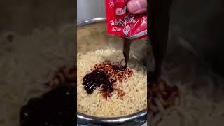 Fire noodles with spam and eggs