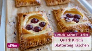 Quark Cherry Puff Pastry  - sooo easy and delicious - recipe