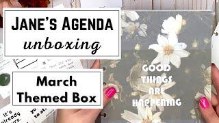 UNBOXING JANE'S AGENDA MARCH THEMED PLANNER SUBSCRIPTION BOX