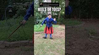 Do I fence on my heels or my toes?