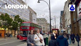 London Autumn Walk   Oxford & REGENT Street to Piccadilly Circus | Central London Walking Tour