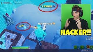 found aimbot hacker in playground on fortnite... (i talked to him..)