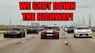 We SHUT DOWN The HIGHWAY On a CRAZY CAR CRUISE!!