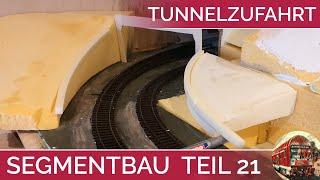 SEGMENTANLAGE Modelleisenbahn H0 im Aufbau Teil 21 Tunnelzufahrt gestalten, modernes Tunnelportal