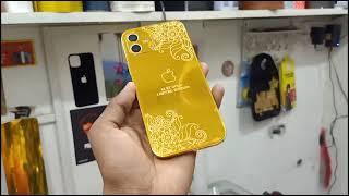 How To install New Trending Iphone 12 Custom Gold Panel With Skin Latest Mobile Modified Iphoen 12