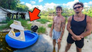 We made a MINI BOAT out of a Toy Sandbox - The Rub & Tug