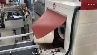 High speed automatic tape handle maxi roll paper shrink packing machine