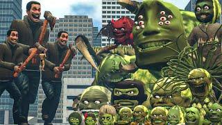 MECHA AXEMAN VS LIN GANG MELON GRANDPA In Garry's Mod | BIG CITY