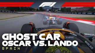 Oscar Piastri and Lando Norris' Ghost Car Lap Comparison | 2025 Spanish Grand Prix