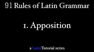 Rule 1: Apposition