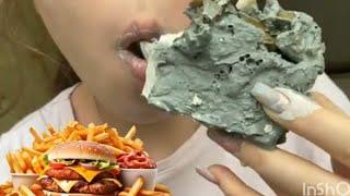 Wet Crunch//ASMR//Clay Paste//Chalk Crunch//Chalk //Mukbang//Eating ASMR//Eating Show lerkin Crunch