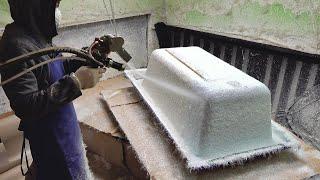 Acrylic Bathtub Manufacturing Process. Fantastic Bathtubs Mass Production Factory in Korea