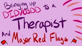 Bringing Up DID/OSDD to a Therapist and Major Red Flags