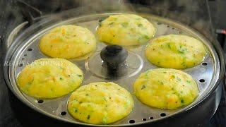 EASY BREAKFAST RECIPE - INSTANT BREAKFAST RECIPE - HEALTHY BREAKFAST RECIPE - VEGETABLE IDLI - IDLI