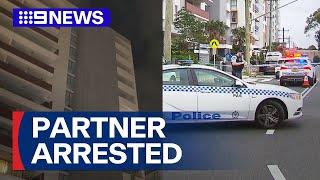 Man arrested after partner's fatal balcony fall | 9 News Australia