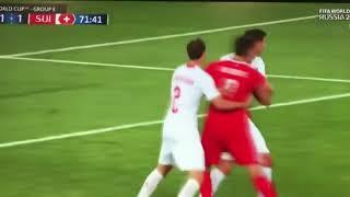 Serbia vs Switzerland obvious penalty on Mitrovic