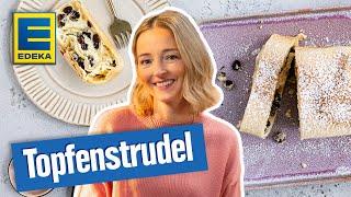 Winterlicher Topfenstrudel | Einfaches Backrezept