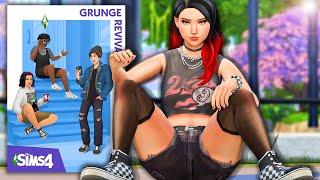 the new GRUNGE REVIVAL KIT in the sims 4 looks like CUSTOM CONTENT! Grunge Revival Kit Review