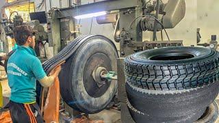 How to Change Ringtread on Tyre Casing by Recap || The Most Amazing Process of Retreading Old Tyre