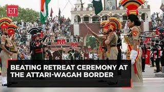 78th I-Day: Beating retreat ceremony at the Attari-Wagah border in Punjab's Amritsar, watch!