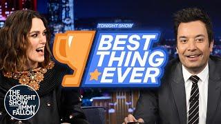 Keira Knightley and Jimmy Debate if Cheese Is Better Than Rainbows in Best Thing Ever | Tonight Show