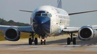 Boeing 737-300 Takeoff Jetblast Pushes Motorcycle! Skiathos, the Second St Maarten Plane Spotting