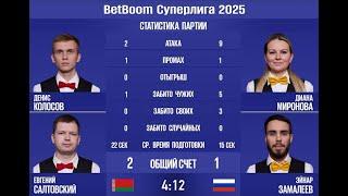 "BetBoom Суперлига 2025". Д. Колосов/Е. Салтовский (BLR) - Д. Миронова/Э.Замалеев (RUS).