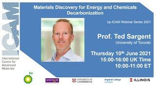 bp-ICAM Webinar: Materials Discovery for Energy and Chemicals Decarbonization