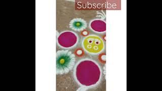  Navratri Special # Simple and easy attractive Rangoli......SM Rangoli 