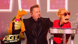 Ventriloquist Terry Fator Brings Elton John On Stage To Compete on AGT All-Stars!