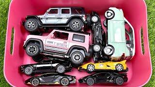 A Box Full Of Diecast Cars, Rolls Royce, Lamborgini, Ferarri, Lexus, Civic, Peugeot, Jeep, Fs22 #39