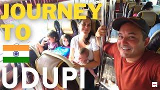 FOREIGN FAMILY TRAVELS TO UDUPI - BY LOCAL PUBLIC TRANSPORT / LEAVING MANGALORE / INDIA TRAVEL VLOG